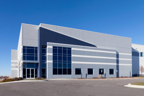 Warehouse Building with a blue sky